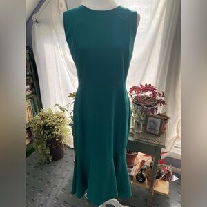 High-Low Teal Green Sleeveless Dress